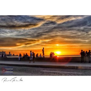 sunset over El Malecon