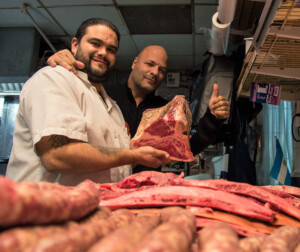 Ralph & Marcello in the butcher shop like back in Argentina